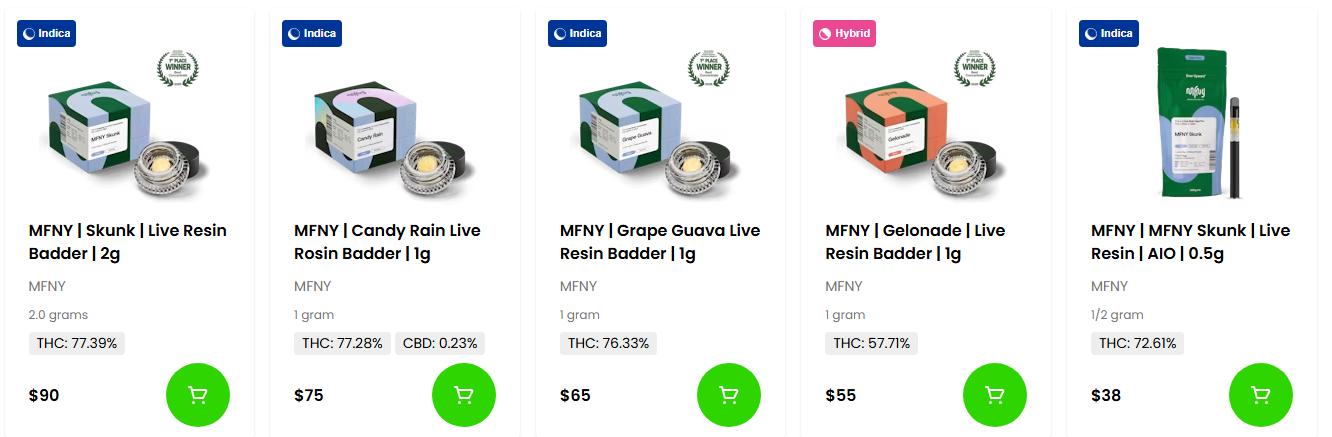 MFNY Skunk Live Resin Badder 2G product review